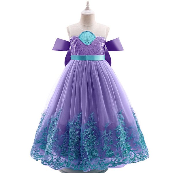 Designer per bambini Abiti da ragazza Abito carino cosplay abiti estivi abiti da bambino abbigliamento per bambini per bambini abito estivo blu viola o355#