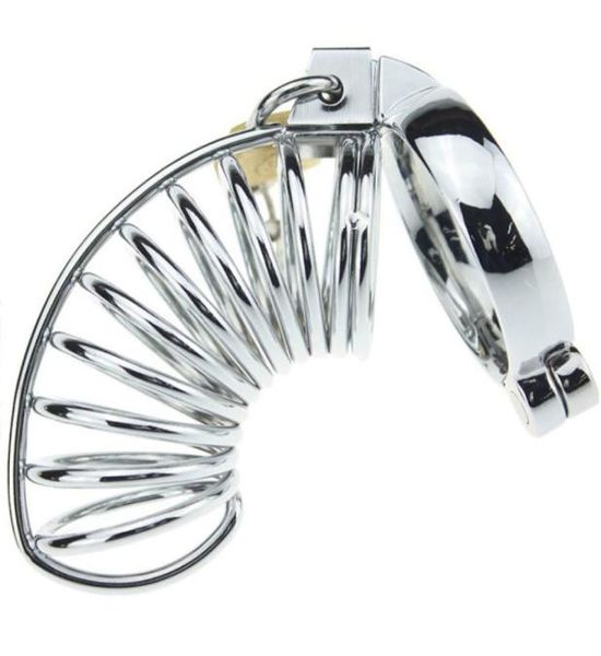 Multiring Stainless Steel Chastity Device Cock Cage With 5 Size Penis Ring Chastity Belt Dick Cage Virginity Lock Male Sex Toys3765632