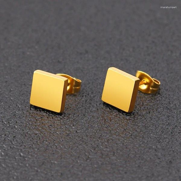 Hoop Ohrringe Mode Frauen Männer Brief Einfacher Edelstahl Silber Farbe Gold Schmuck Geschenk