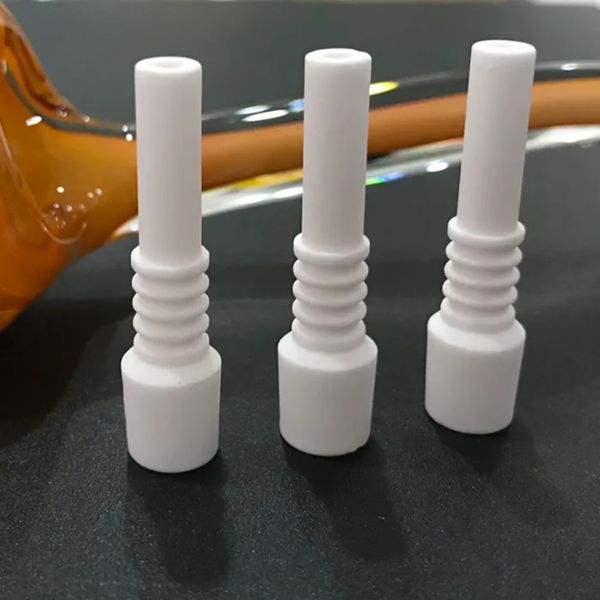 Mini NC Kit Ceramic Unghia da 10 mm da 14 mm Nectar Collector Accessori per fumo Sostituzione Punta Pagnone Punta per pipì in vetro Bong Water