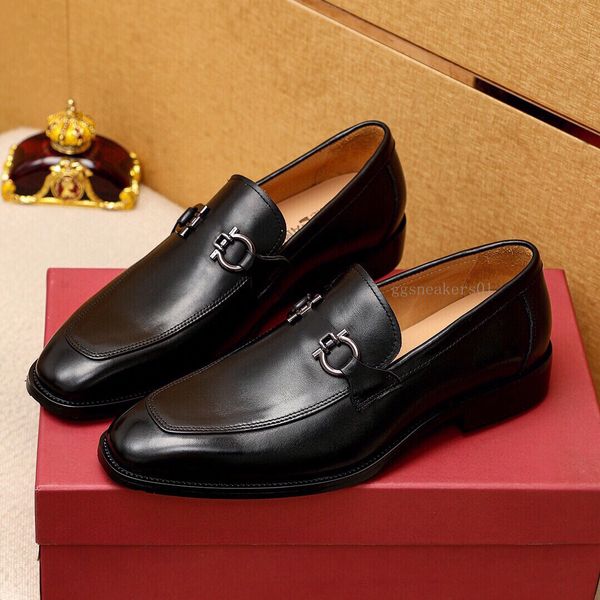 Lüks gancini elbise ayakkabıları erkekler deri tasarımcı loafers oxford ayakkabı mokasenler resmi elbiseler ofis spor ayakkabı ferra gamos flats parti düğün ayakkabıları kutu ile