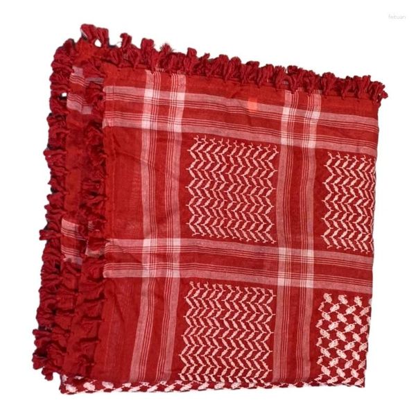 Sciarpe jacquard pattern arabo sciarf tatticamente kerchief multi -scopo shemagh per uomo residuo per esterno keffiyeh velo