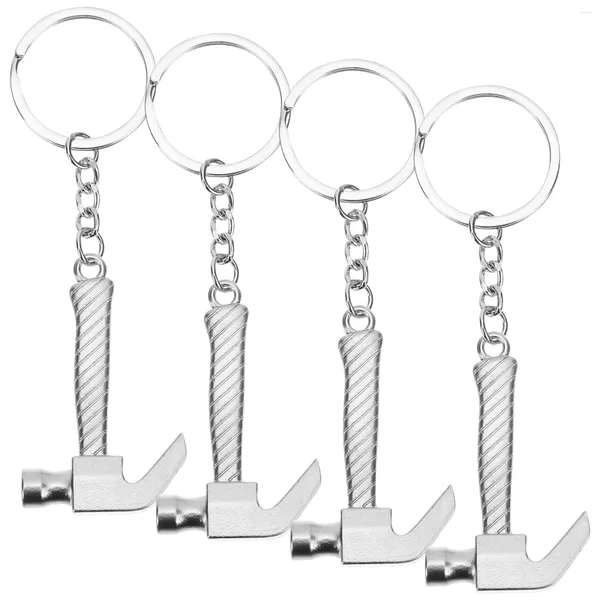 Schlüsselanhänger 4 PCs Schlüsselhalter für Autoketten Hanging Dekorationsbeutel Anhänger Hammer Keyrings Geburtstagsgeschenk Schlüsselbund Anhänger