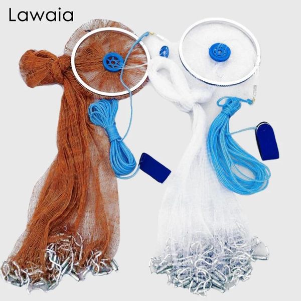 Accessoires Lawaia Catch Fish Net USA Style Handgegossen Net Mesh Hochwertiges Nylon -Fischerei -Network Sport Wurffischerei Net Nylon/geflochtenes Draht