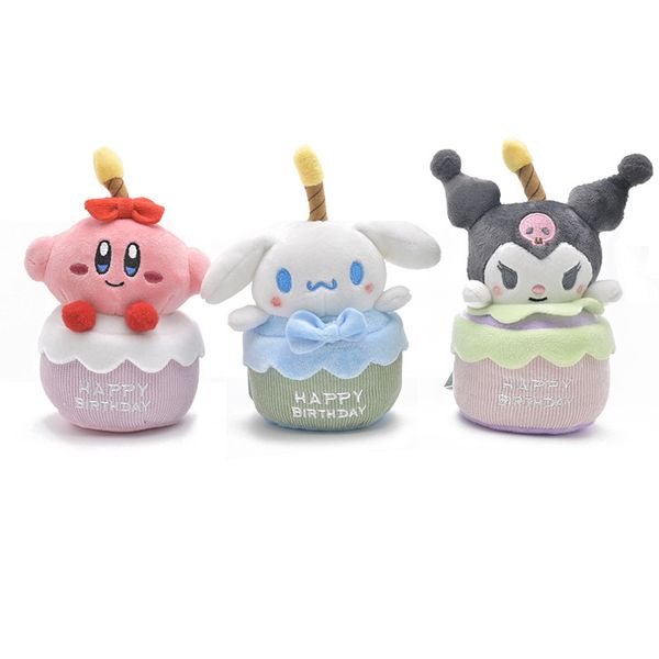 Kuromi Kuchen Plüschspielzeug 11 cm Cinnamoroll Kirby Cupcake Stoffed Animal Plush Dolls Geburtstagsgeschenk für Kinder und Mädchen