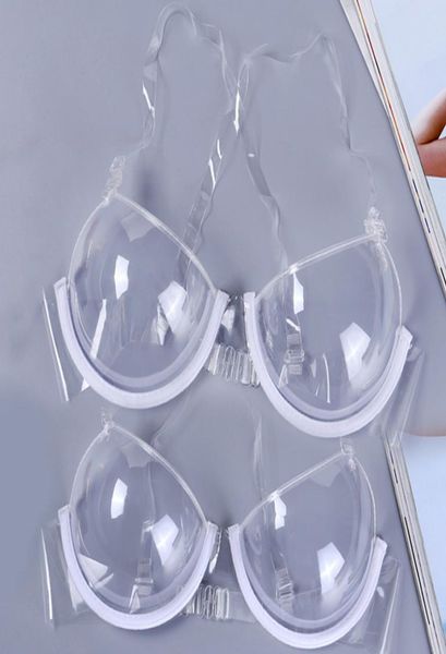 Neu sexy Frauen 34 Tasse Transparent Clear Push up BH Ultradünnen Riemen unsichtbarer BHs Unterwäsche M993391420