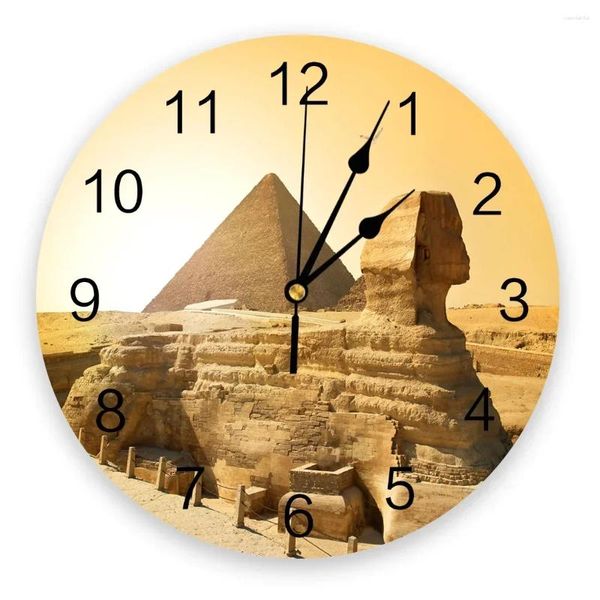 Relógios de parede Pirâmides egípcios Relógio da cozinha da casa da sala de estar decoração decorativa