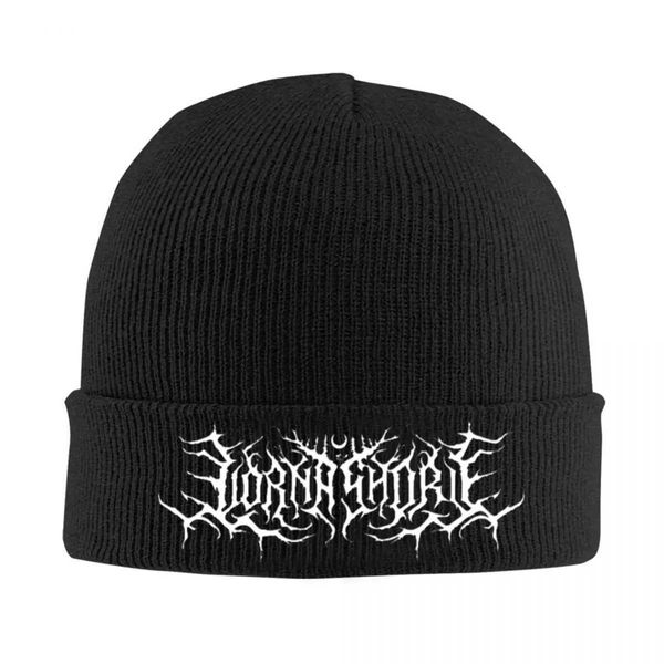 Mütze/Schädelkappen Lorna Shore Strick Hut Mütze Winterhüte warm Unisex Casual Heavy Metal Punk Cap Männer Frauen J231223