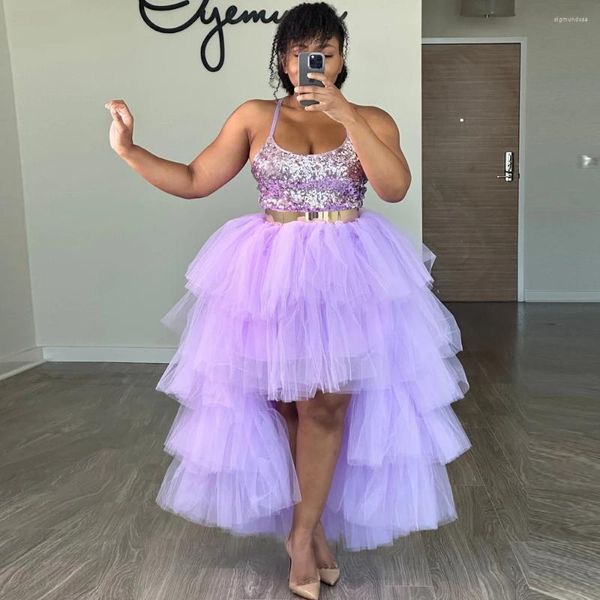 Юбки модные оборки Tulle Women Prom Prom Chic низкоуровневые сетки с линией летняя юбка на заказ