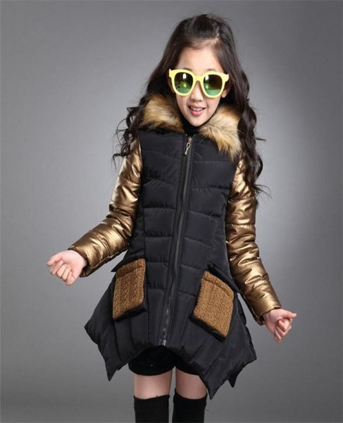 LZH 2020 Winter Children Coat Girls Jackets Casacos quentes para Jaquetas para crianças Plus Tamanho Médio Casaco de algodão grosso Crianças LJ6432118