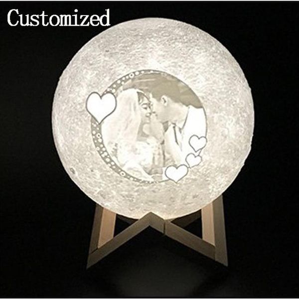 Luzes de tabela de LED personalizadas LUZ NOITE LUZMEL LIGHTILIZAÇÃO interna Lâmpada Lâmpada de Estudo Lâmpadas Personalizadas Criatividade Presente de Aniversário de Casamento Cu181Q