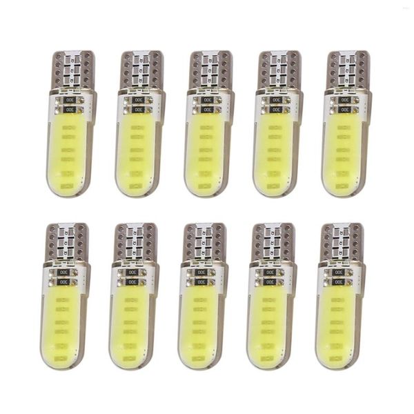 Sistema de iluminação 10pcs T10 W5W COB LED CAR AUTO INTEIRO INTERIOR CULTA LIDE DE LABELA LUZ LUZ