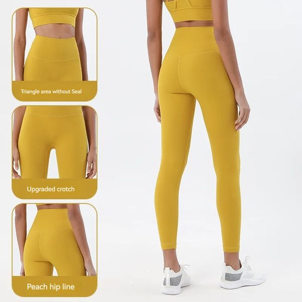 LU LU LEMONS LU LU LEMONS Leggings kurz LL Damen Kurzoutfits Lady Supplies Yoga Damen Übung Fiess Wear Mädchen Laufleggings Align Hosen