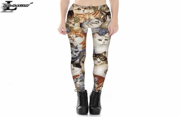 Leisagly Women Leggings Sommer schöne Katzengedruckte Muster Legging Slim Casual Gothic Interest Leggins Lady Sexy Hosen LGS38243111355