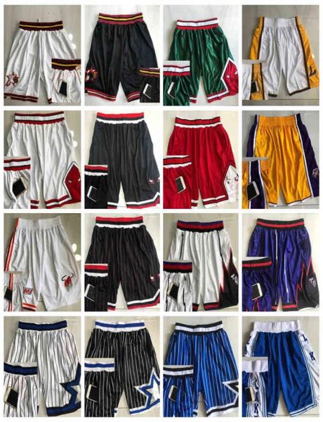 Mitchell und Ness Basketball Shorts Sport Wear mit Tasche auf Seite Big Face Team Jogginghose Männer Fashion Style Mesh Retro Good Qual1433405