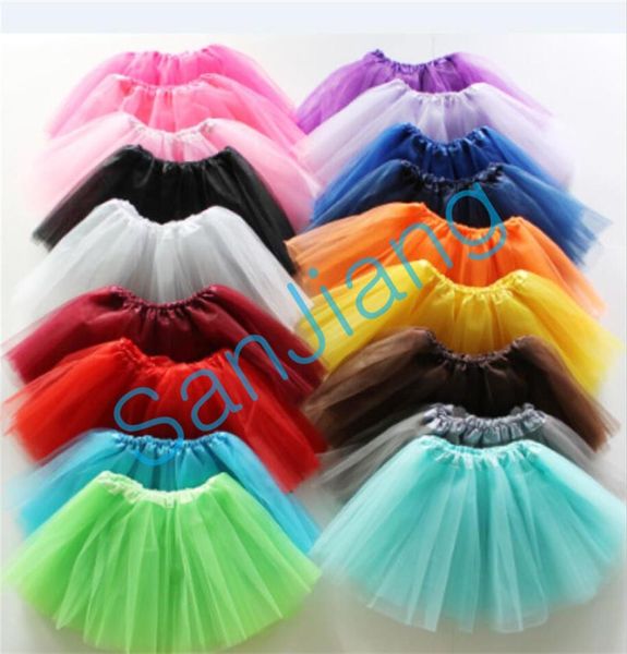 Ins Sommermädchen Tutu Rock Sommer Baby Falten Gauzy Tutus Mini Blasenröcke Solid Mesh Kleider Party Tanz Ballett Kleid KINDER CL1459986