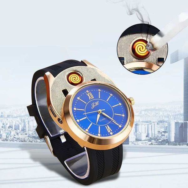 Orologio elettronico USB Creative Multifunction Lightues per il polso da uomo Tungsten Ignition Regali