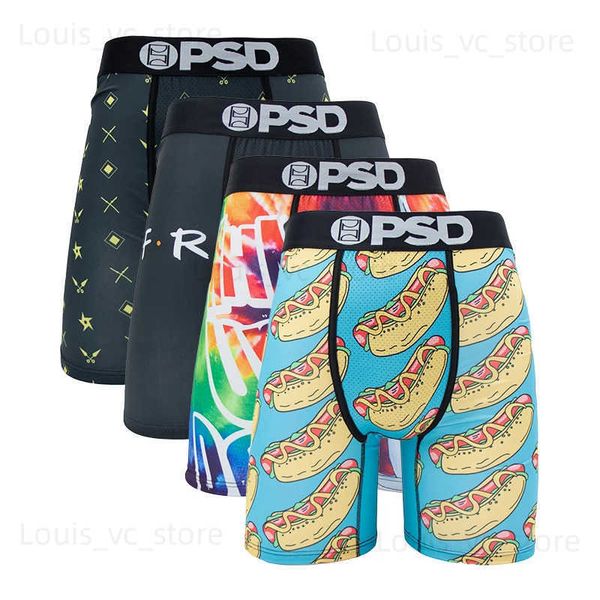 Underpants 4pcs Fashion Print Мужчины нижнее белье-боксер Cueca мужской трусики мужчина мужски трусики Boxershorts Sexy S-xxl Popular Trunks T231225