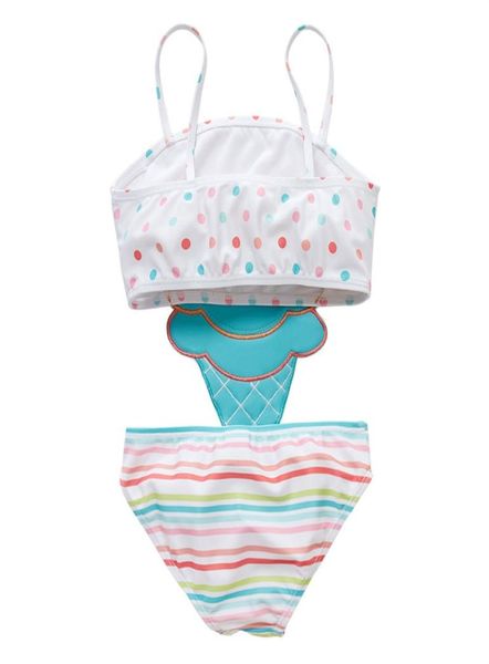 EW 2019 Cute Ice Cream Kidswear Swimwear Onepiece Girls Swimsuit Kids Swim Suets Girls Bikini Kids Bathing Gooding Set Children Set Beachwear6336796