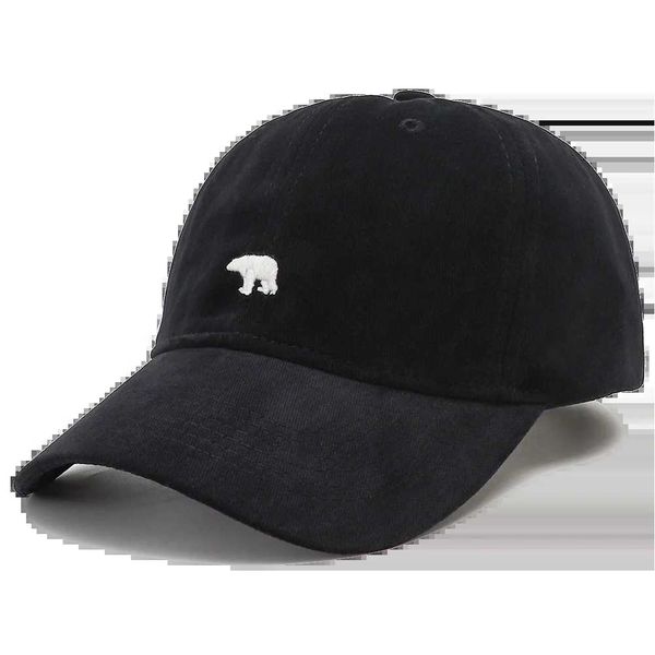 Ball Caps 2023 Nuovo Autumn Inverno Cute Animal Bear Eart Baseball Cappello da baseball Femmina maschio Snapback Cap Black Y2K Capone da papà per uomini Donne Gorras J231223