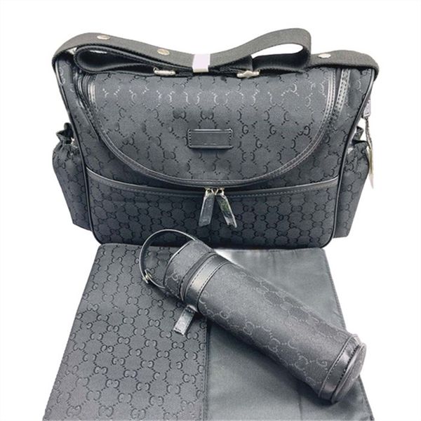 2023 Mama Baby Windel Tasche 3-teiliges Set Paris Weibliche Designer Druck Multifunktionale Mode Reißverschluss Haspe Eine Schulter Tasche mama und Mädchen