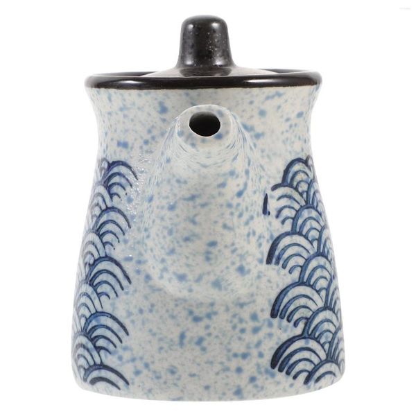 Geschirrssets japanische Öl- und Essig -Pot -Flaschenspender Keramikbehälter Keramik Sojasauce Flaschenhalter Kochen
