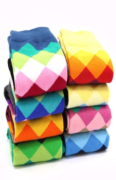 Bequeme Komprimierungssocken 3d lustige Socken farbenfroh für Mann männliche Geometrie -Calcetinen Hombre Art Meias Homens4705487