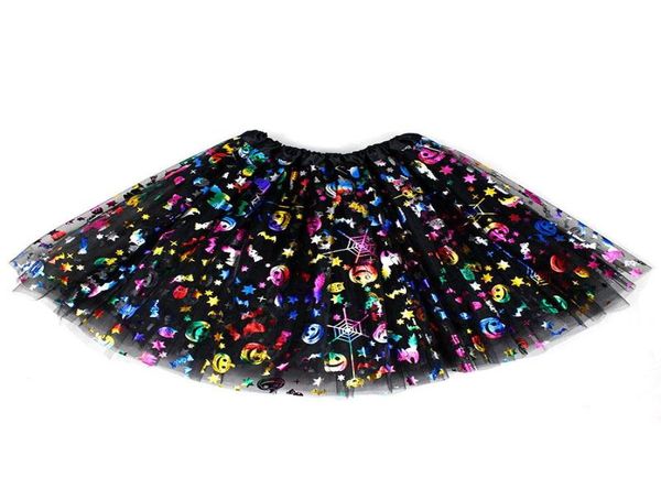 Saias Halloween meninas lideradas leve Pettiskirt Tutu Salia de abóbora impressão infantil Crianças roupas menina aniversário de Natal Plea2416577