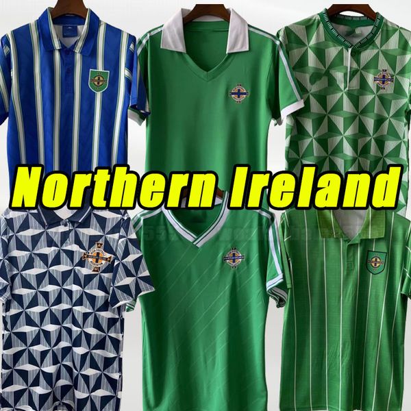 Irlanda do Norte Jerseys de futebol Retro Vintage 1979 1998 1990 1992 90 92 Evans Lewis Saville Davis Whyte Lafferty McNair Maillots Camisa de Futebo 1994