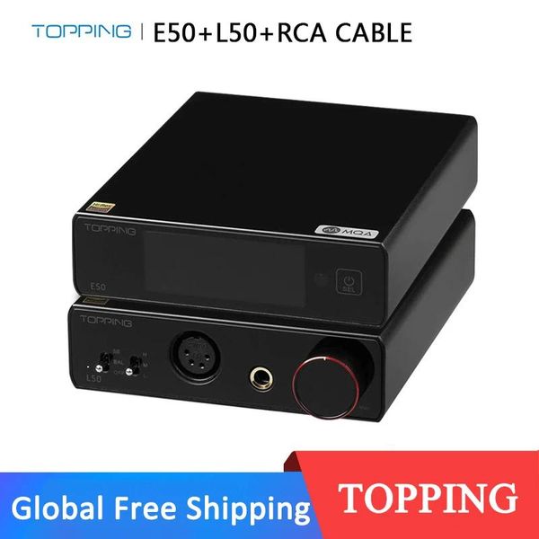 Kopfhörer Topping E50 Hires Es9068as Dac Mqa Volldekodierung+Topping L50 Nfca Kopfhörerverstärker Se+bal Eingang Audioverstärker 6,35 mm/XLR Ausgang