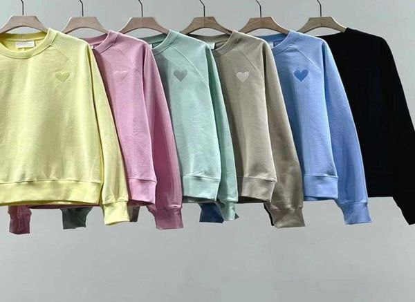 Amis Paris Classic Same Color Love Paar Feste Farbe Pullover Rundem Hals Langarm Sweater Asiatische Größe DE013121699