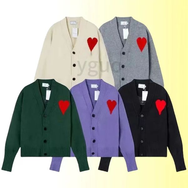 2024SS Cardigan Designer Sweater Женский свитер качество ткани Unisex Heart Pattern Design Luxury