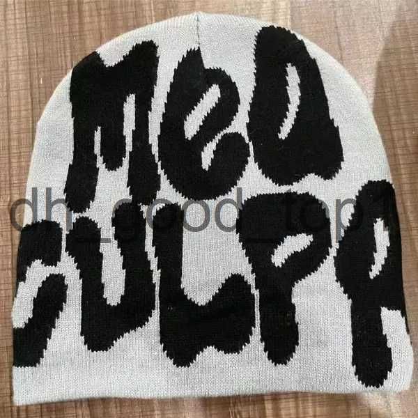 Cappello di fagiolo unisex da cappello di fagiolo unisex da cappello di lusso di meaculpa da uomo rosa beanie y2k per uomo mea culpas casual autunno inverno caldo di Natale meno due g468