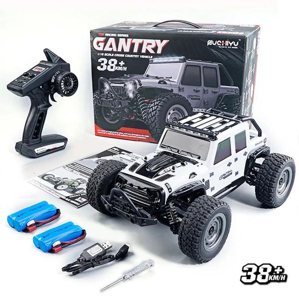 Carro elétrico / RC Carro elétrico / RC Carro 1 16 jipes RC OffRoad Car 2.4G Veículos de controle remoto Modelo de simulação de unidade 4x4 com brinquedos de carro leve LED para criança 240314