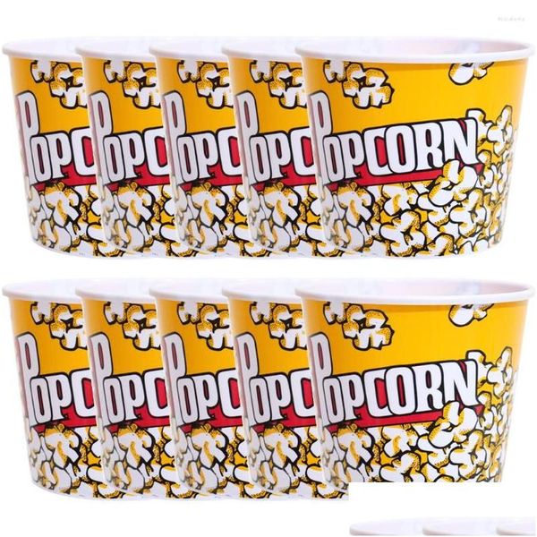 Geschenkverpackung Popcorn Boxes Box Night Movie Party Container Candy Container Bucket Treat Wiederverwendbares Theaterzubehör Buckets Halter Drop OTSSV