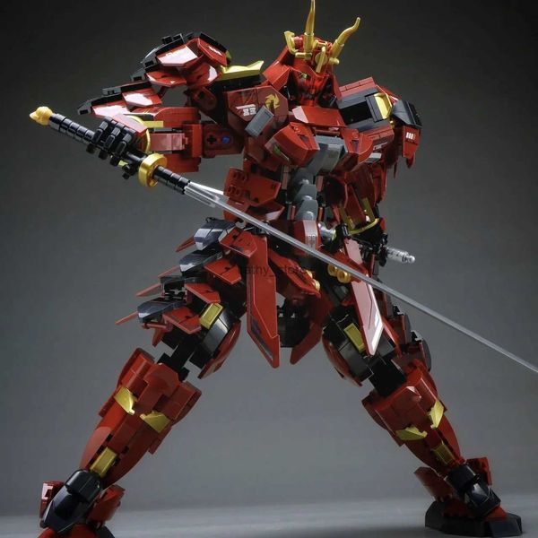 Blocos 923pcs NOVO Armored Samurai Mech Robot DIY Action Figure Modelo Clássico Blocos de Construção Tijolos Montar Crianças Brinquedos Aniversário GifL231223