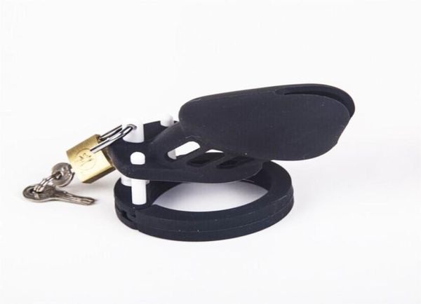 Dispositivo di castità maschile gabbia di cazzo con ad anello del pene CB6000S Blocco della manica della cintura silicone giocattoli sexy per Men5127204