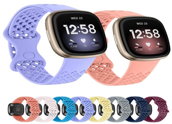 Pulseira de pulseira para fitbit versa 3 smart watch band para fitbit sense wrist esport staps de silicone macio5333906