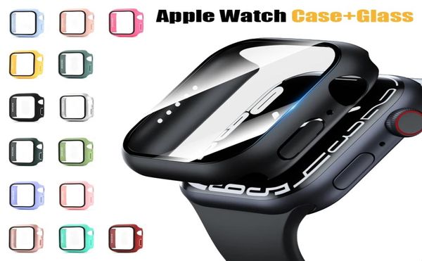 Glasscase для обложки корпуса iWatch для Apple Watch Case 4541mm 44 мм 40 мм серии 7 6 5 4 3 SE Accessories 2620543
