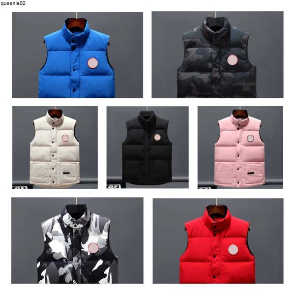 Designer de coletes masculinos Down Down Pocket Parkas de manga comprida Badges Men Downs Casual Casual Tops Outwear