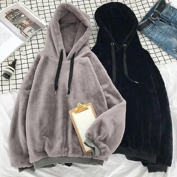 Erkek Hoodies Kış Erkekler Kapşonlu Sweatshirt Çizme Uzun Kollu Elastik Kumbalar Kazak Hoodie Kalın Çift Taraflı Peluş UNISEX