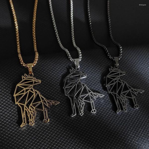 Collane a ciondolo Fashion Animal Necklace Wolf for Women Accessori per feste in acciaio inossidabile Collette De Moda 2023