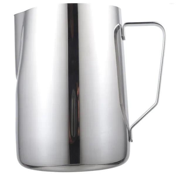 Geschirrsets schöpfen Pitcher Espresso Kaffee Cappuccino Latte Steam Pitcher Jug Cup 1000ml für Home Office Shop Silber