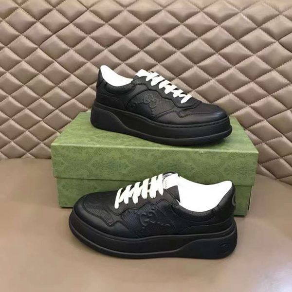 Moda Mulheres Mulheres Casual Sapatos Exibidores Running Sneakers Itália Perfeita Tops baixos Black Grid White Leather Platforms Designer Breathable Fitness Trainers Box EU 35-46