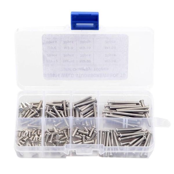 160pcs m3 pregos rosqueados para soldagem de descarga de capacitores parafusos de soldagem pregos de aço inoxidável Stud282m