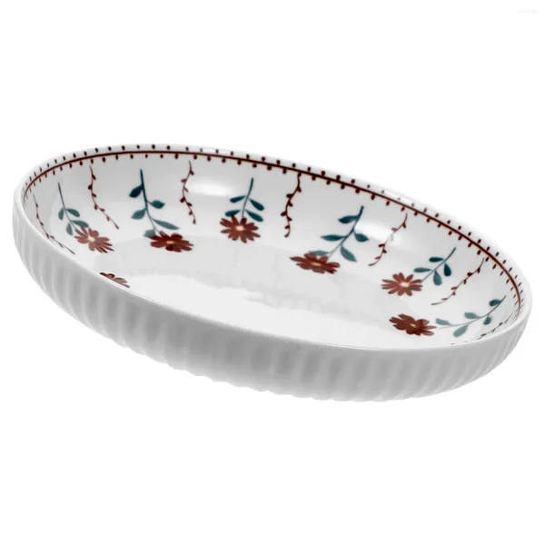 Dinnerware Define pratos de jantar de cerâmica japoneses Frutas de cozinha modernas de servir prato de servir de cerâmica de bandeja fria