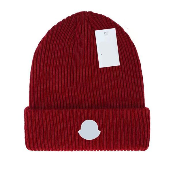 Monclair Beanie Designer Beanie Hats für Männer Winter Designer Hat Bonnet Winter Warm Mann Prad Hut Kaschmirgarn gefärbt gestreifte Taillierungen Baumwolle Sup Hut