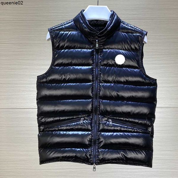 Erkek Yelek Tasarımcı Erkek Kadın Nakış Rozeti Işık ve İnce Duran Boyun Kirpi Tank Top Yelek Çift Stil Kalınlaştırılmış Termal Yalıtım Gilet Aşağı Ceket