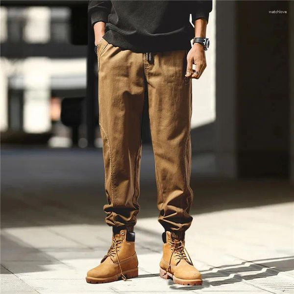 Pantaloni da uomo American Retro City Tactical Cargo per uomini Gumbiosi pantaloni di streetwear primaverili autunnali