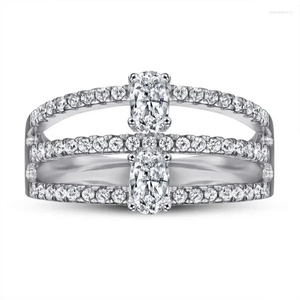 Anelli di nozze Anello retrò femminile 925 Sterling Sterling Intarson Zircone Personality Proponge Combination Light Luxury Set Jewelry